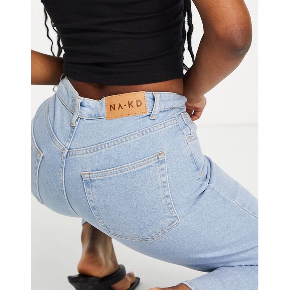 ASOS NA-KD Women’s Cropped Jeans in Blue Light Wash 38 - Picture 5 of 15